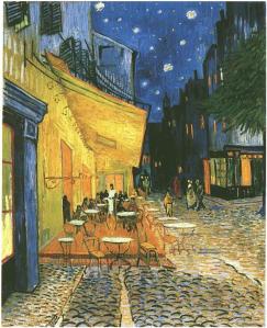 Café-Terrace-on-the-Place-du-Forum,-Arles,-at-Night,-The - van gogh