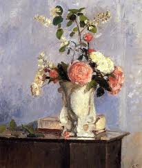 pissarro - flowers in vase