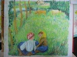 images - pissaro with chalk pastels